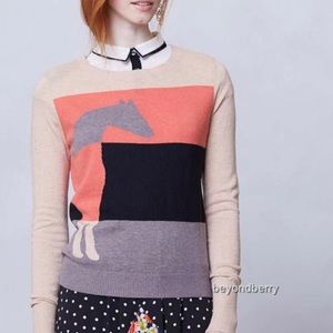 Anthropologie horse stripped sweater